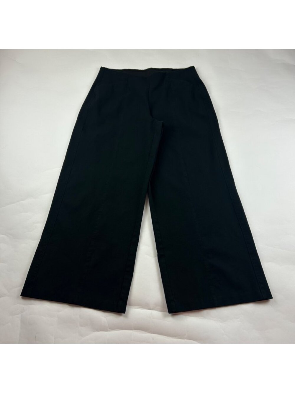 PETITE Old Navy Black Stretch Canvas high Rise Wide Leg Pixie Pant LP